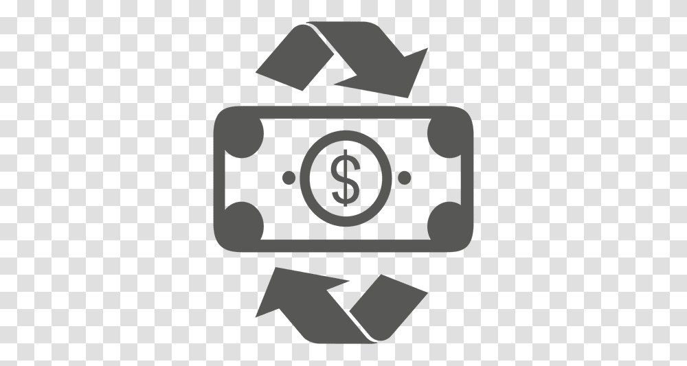 Recycling Dollar Bill Icon Language, Symbol, Recycling Symbol, Stencil Transparent Png