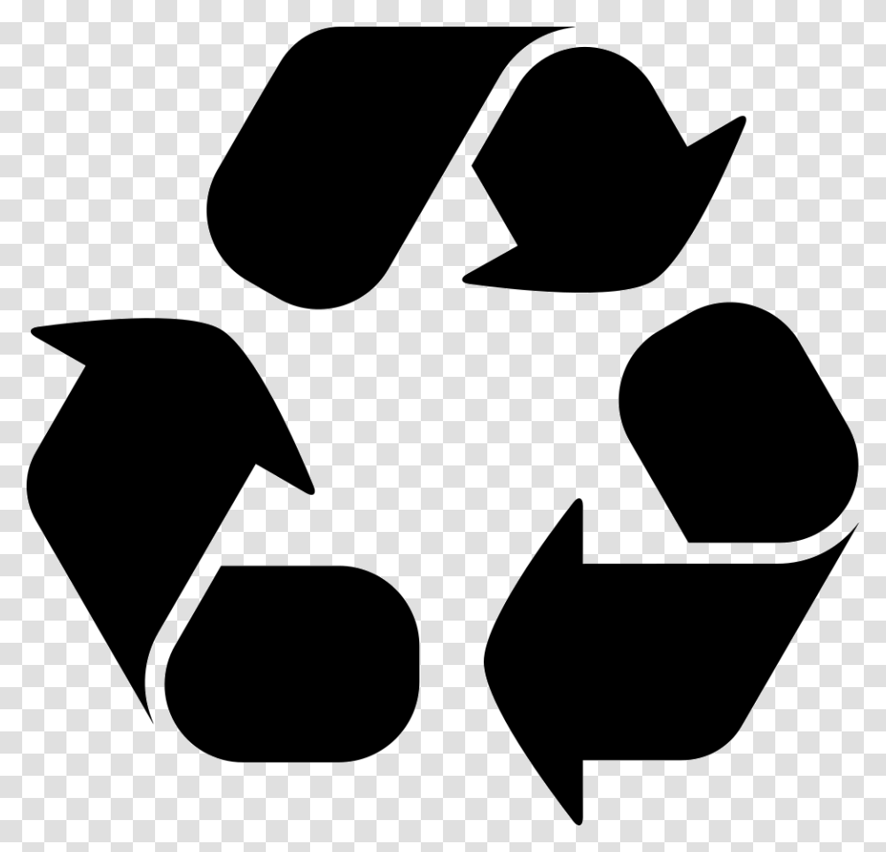 Recycling Symbol With Three Curve Arrows Icono Reciclaje, Stencil Transparent Png