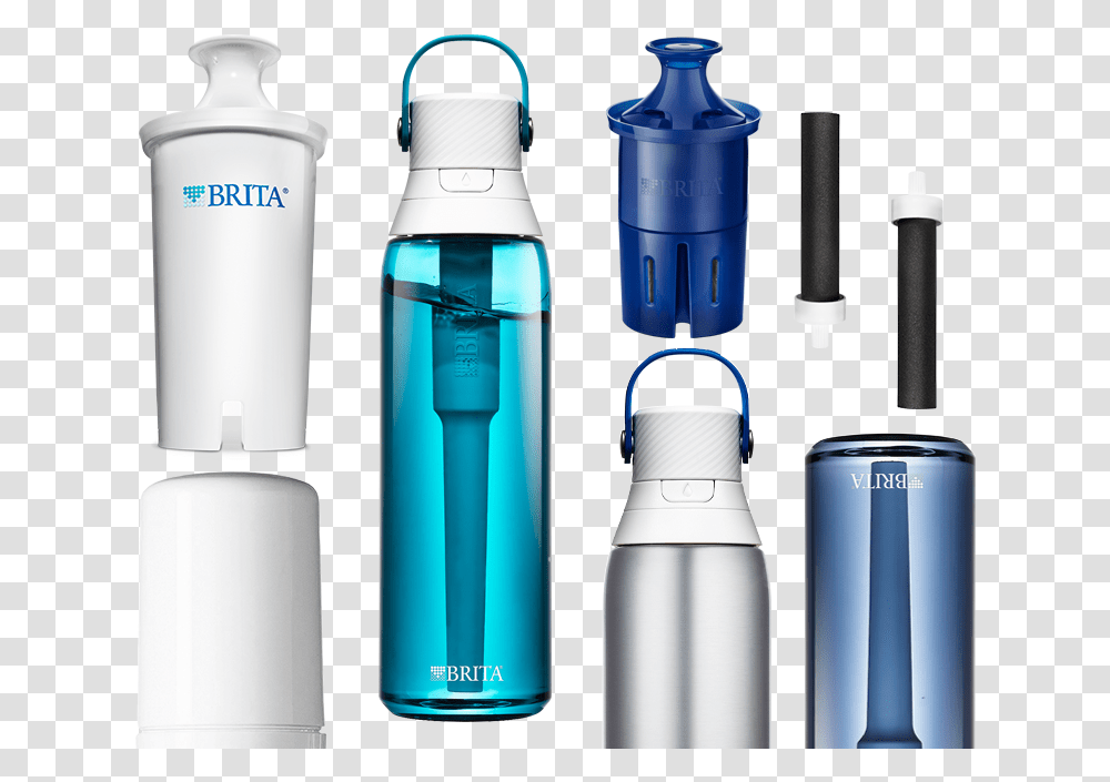 Recycling Water Bottles & Filter Cartridges Brita Plastic Bottle, Shaker, Cylinder Transparent Png