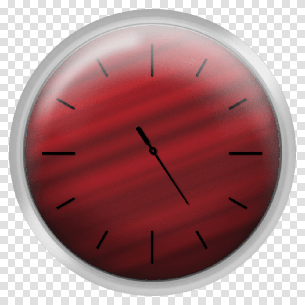Red Abstract Background Wall Clock, Analog Clock Transparent Png