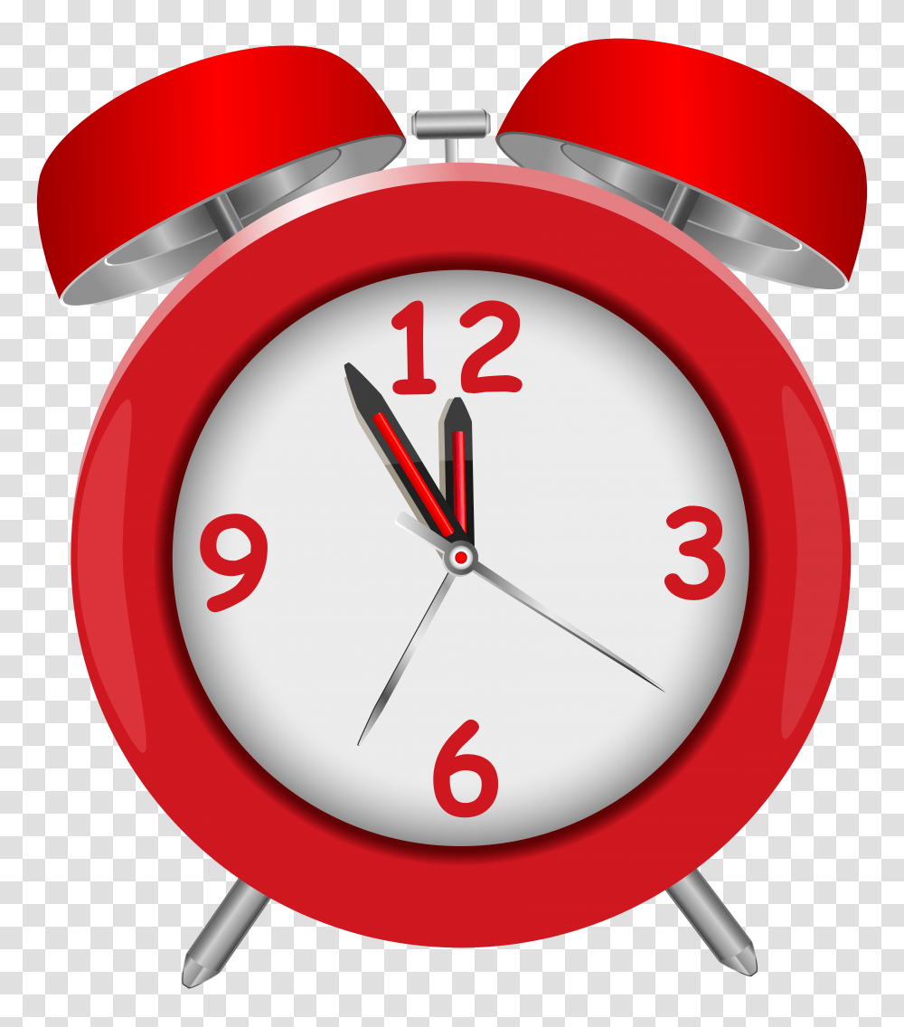 Red Alarm Clock Red Clip Art Transparent Png