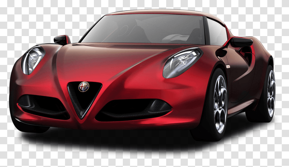 Red Alfa Romeo Sports Car, Vehicle, Transportation, Automobile, Tire Transparent Png
