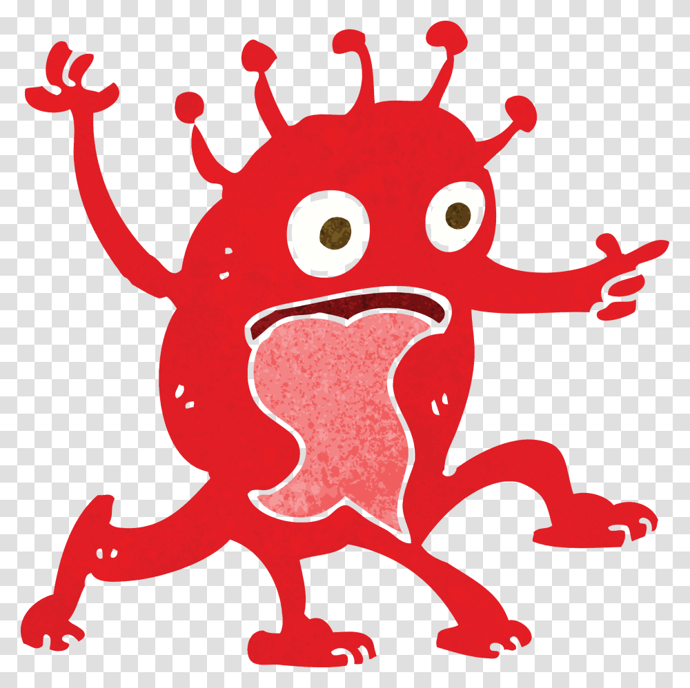 Red Alien Clipart, Food, Animal, Sea Life, Seafood Transparent Png