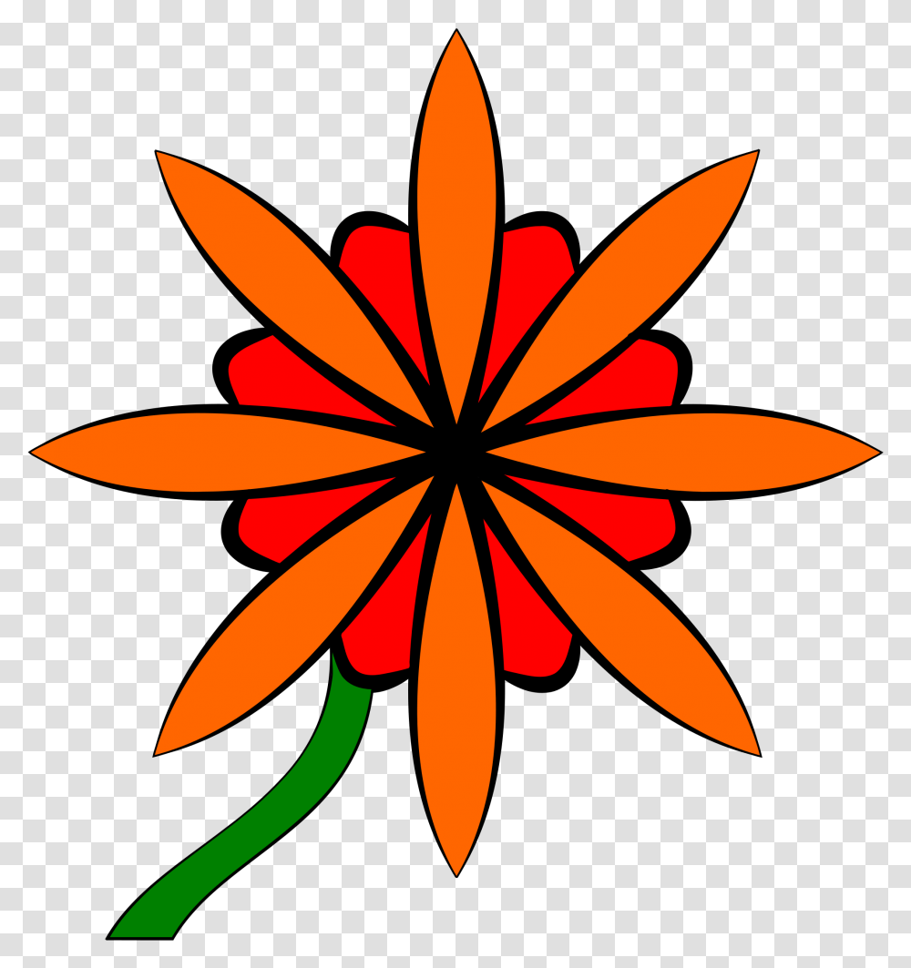 Red Amp Orange Flower Clip Arts Twenty Five Objects Clip Art, Plant, Pattern, Leaf, Daisy Transparent Png