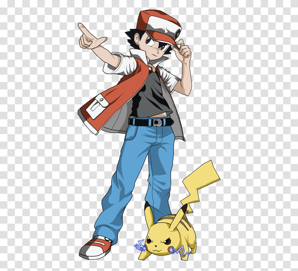 Red Amp Pikachu Classic Classic Red Pokemon, Person, Human, Helmet Transparent Png