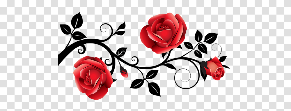 Red And Black Decorative Roses Clipart Gallery, Flower, Plant, Blossom, Petal Transparent Png