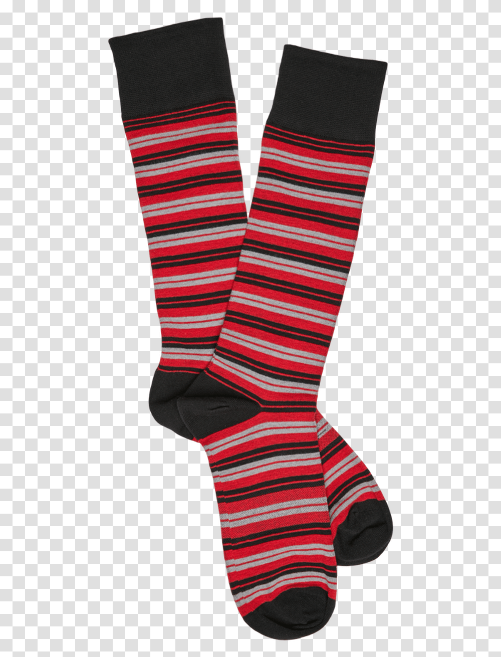 Red And Black Double Stripe Socks For Teen, Clothing, Apparel, Shoe, Footwear Transparent Png