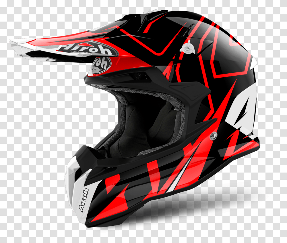 Red And Black Mx Helmet, Apparel, Crash Helmet Transparent Png