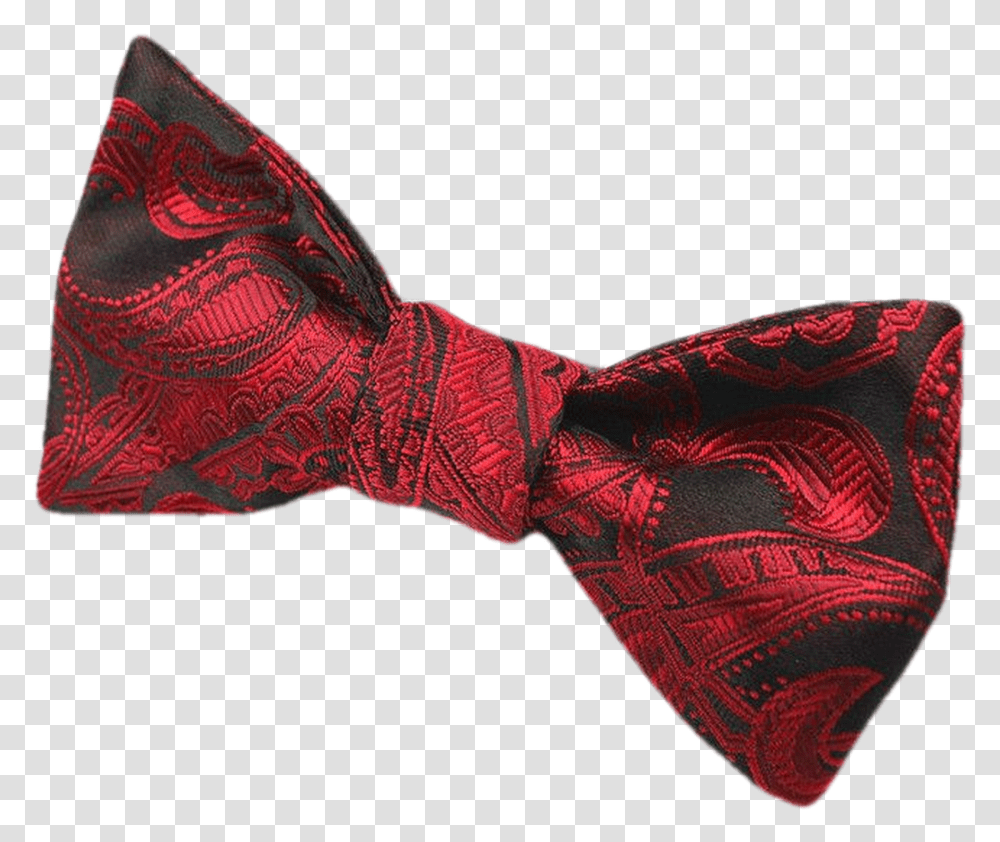 Red And Black Paisley Self Tie Paisley, Accessories, Accessory, Necktie, Bow Tie Transparent Png