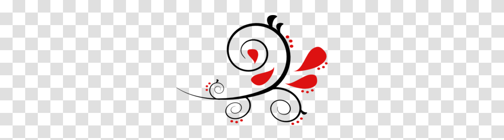 Red And Black Paisley Swirl Clip Art, Petal, Flower, Plant, Blossom Transparent Png
