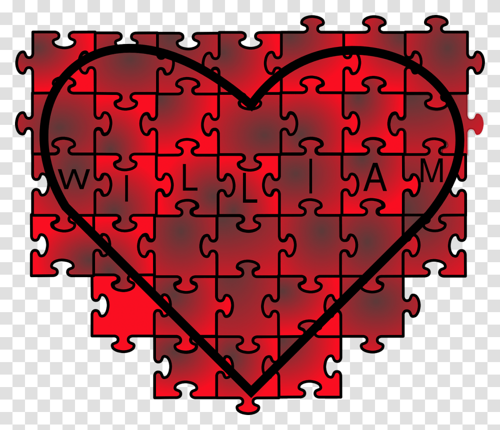 Red And Black Puzzle Heart, Jigsaw Puzzle, Game, Photography Transparent Png