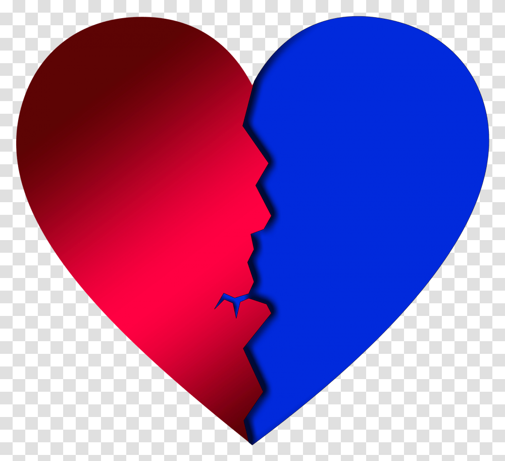 Red And Blue Broken Heart, Balloon, Plectrum Transparent Png