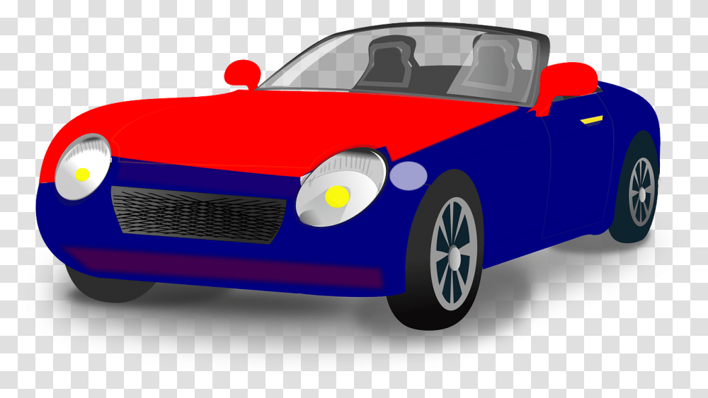 Red And Blue Car, Sports Car, Vehicle, Transportation, Tire Transparent Png
