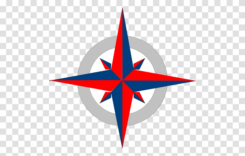 Red And Blue Compass Rose, Compass Math Transparent Png