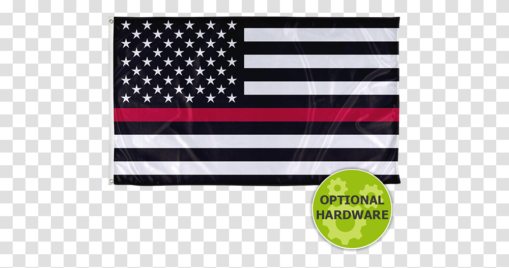 Red And Blue Line American Flag Transparent Png