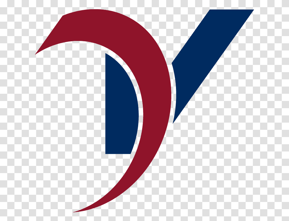 Red And Blue V Logo Logo With D And V, Text, Label, Number, Symbol Transparent Png