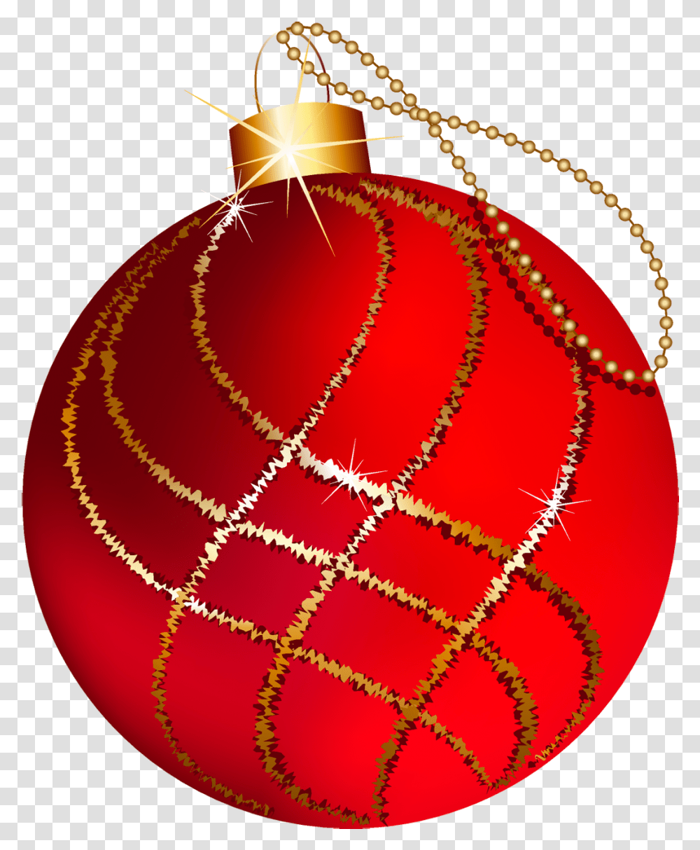 Red And Gold Christmas Ornament, Ball, Necklace, Jewelry, Accessories Transparent Png