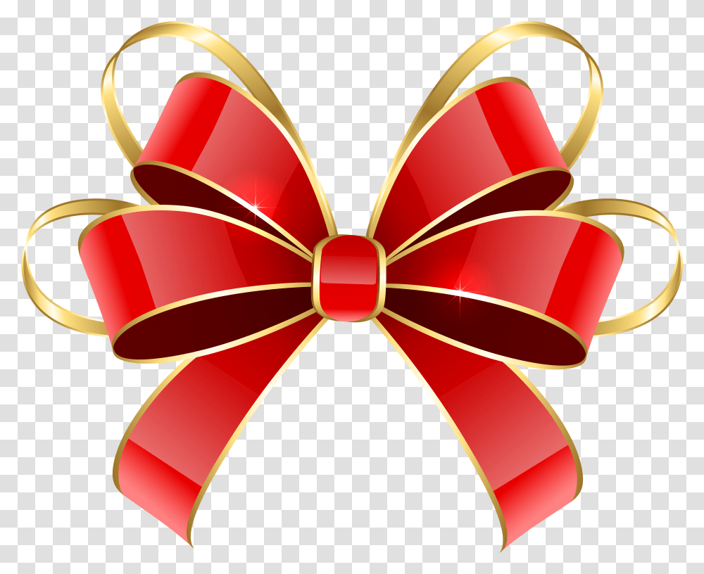 Red And Gold Christmas Ribbon Stock Photo Gift Bow Transparent Png