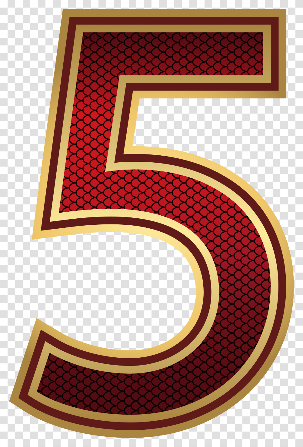 Red And Gold Number Five Image Gallery Yopriceville Emoji Facebook Reactions, Symbol, Text, Rug, Alphabet Transparent Png