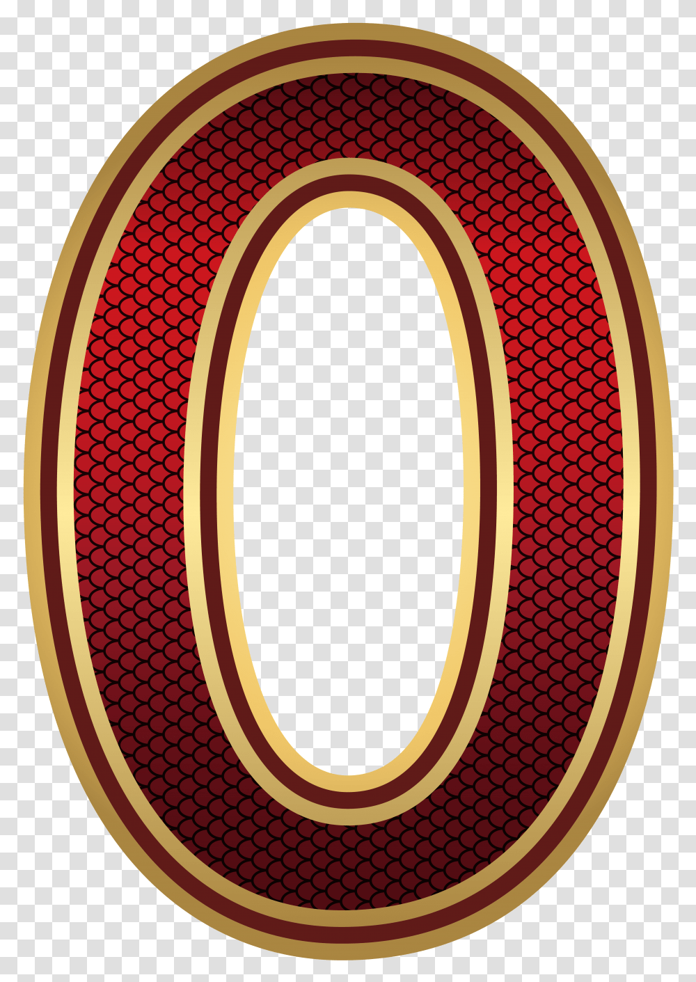Red And Gold Number Zero, Label, Rug Transparent Png