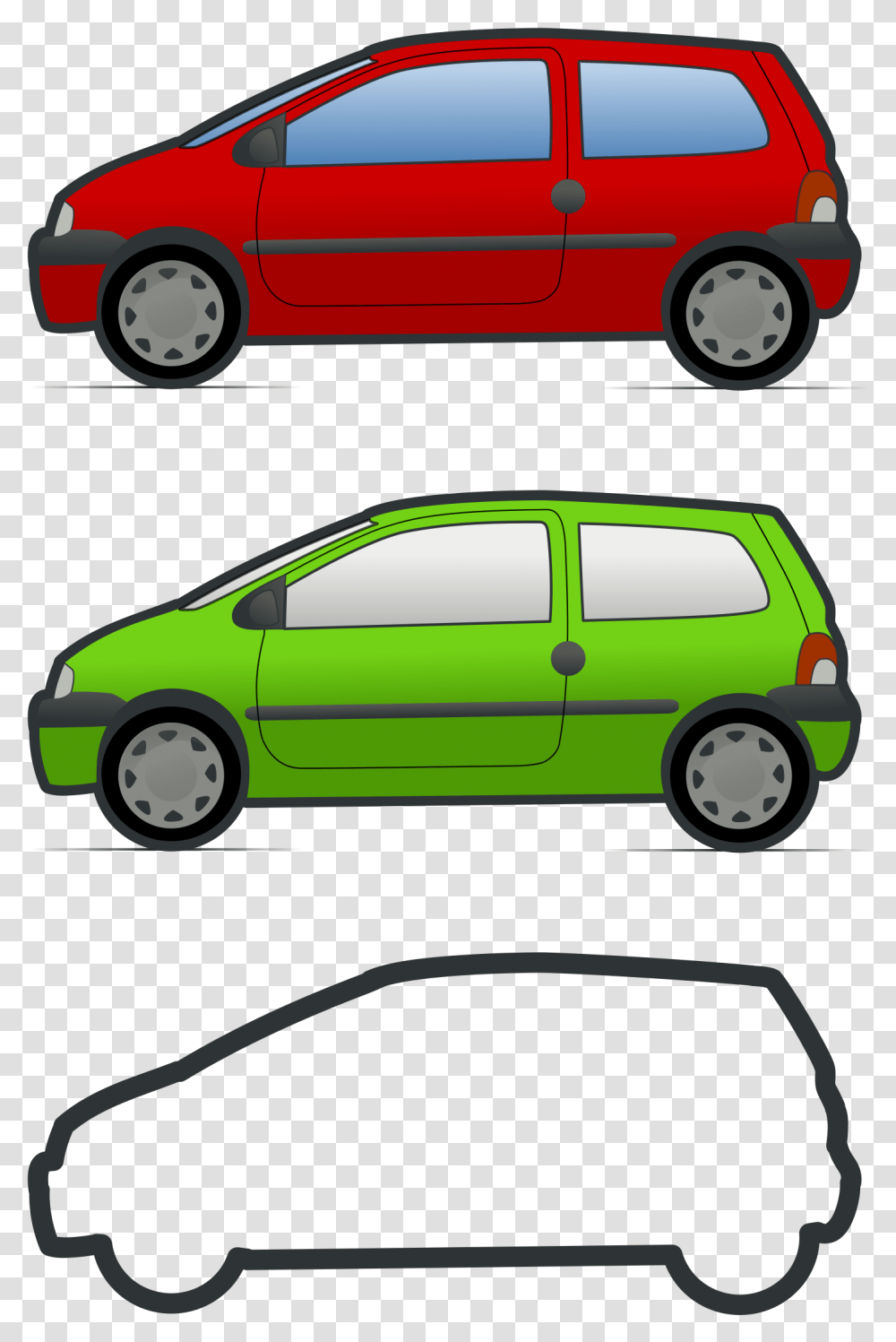 Red And Green Car Icon Clipart Car Clipart Small, Vehicle, Transportation, Wheel, Machine Transparent Png