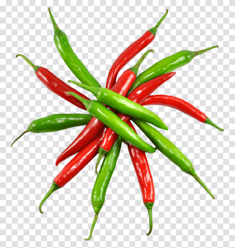 Red And Green Chilli Image Red And Green Chillies, Plant, Pepper, Vegetable, Food Transparent Png