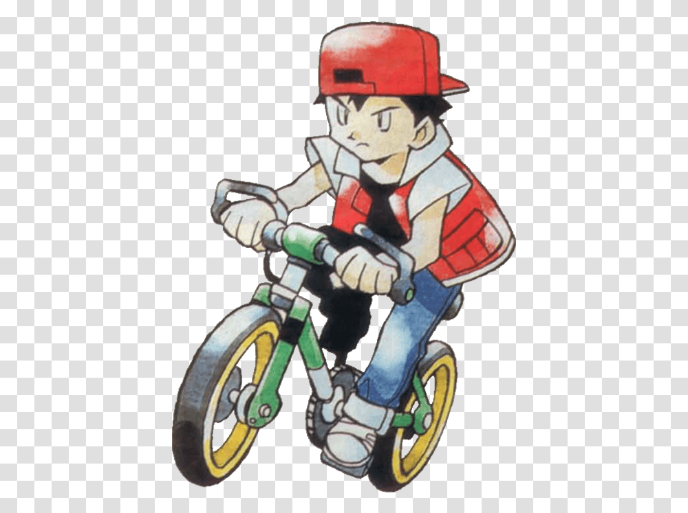 Red And Green Concept Art Original Pokemon Artwork Trainer, Figurine, Person, Human, Vehicle Transparent Png