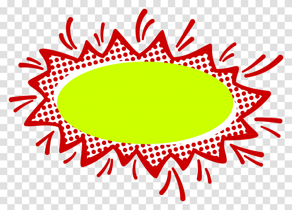 Red And Lime Empty Comic Bubbles Rain Clipart Image Download, Oval Transparent Png