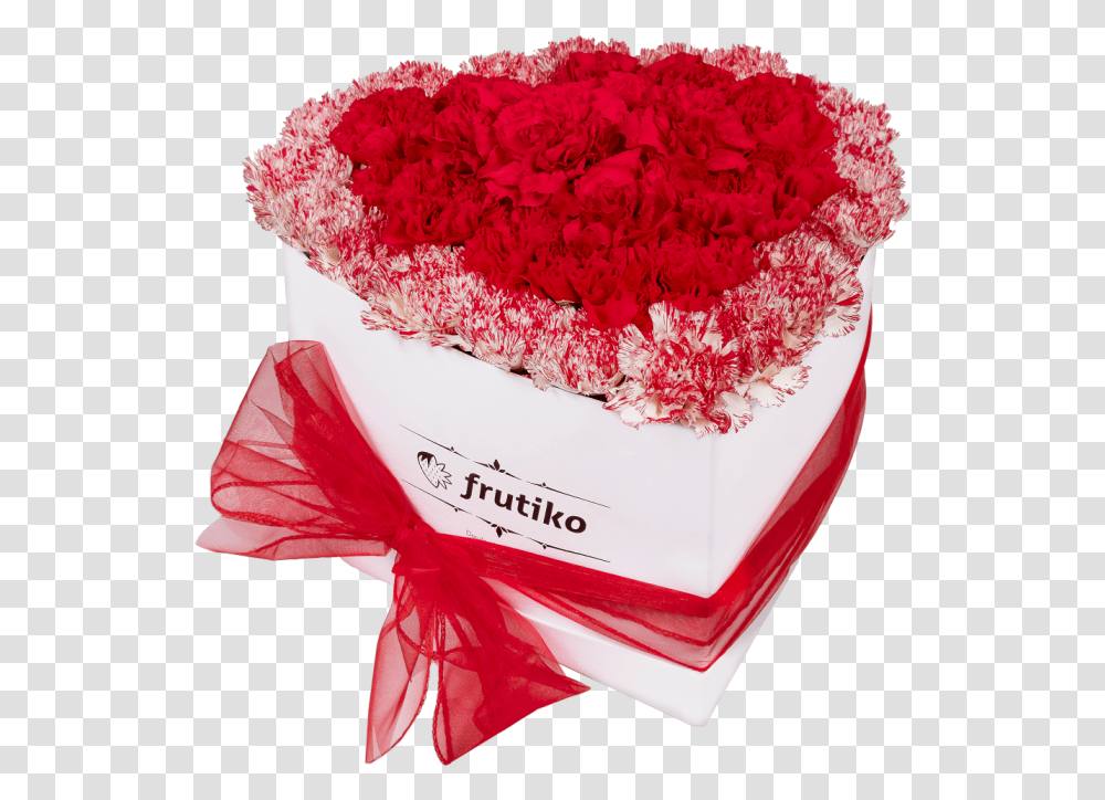 Red And Multi Color Carnations White Heart Box Carnation, Plant, Flower, Blossom, Birthday Cake Transparent Png