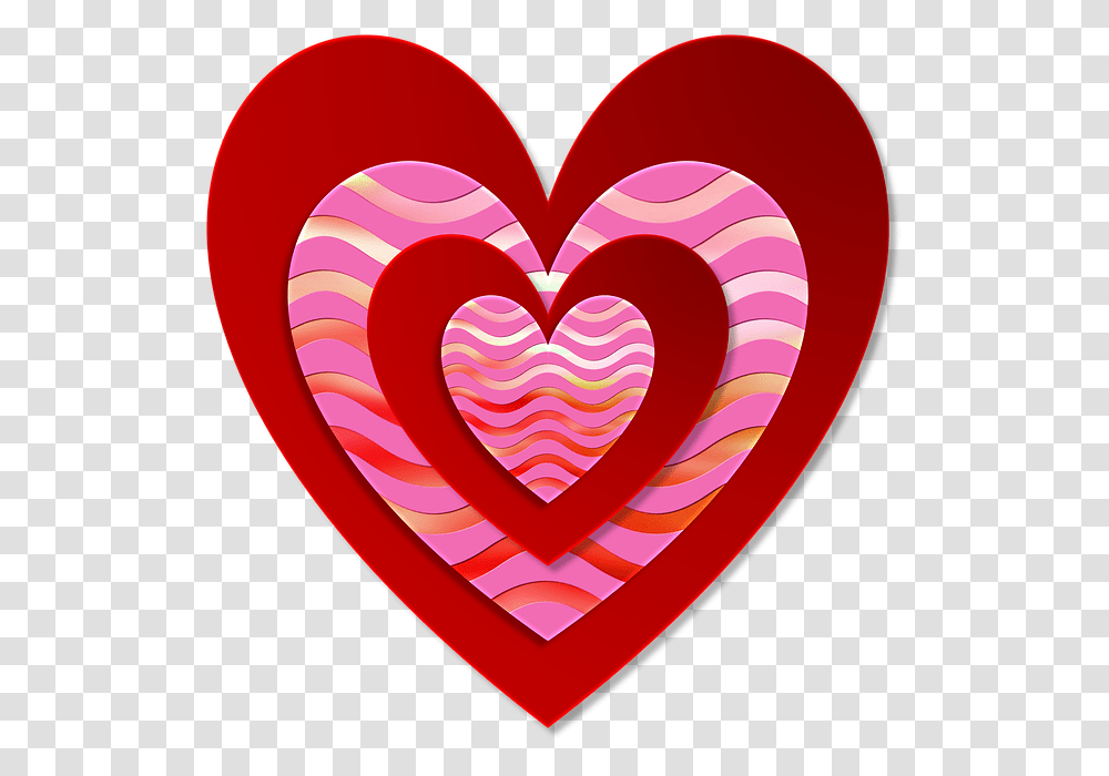 Red And Pink Heart, Label, Rug, Sticker Transparent Png