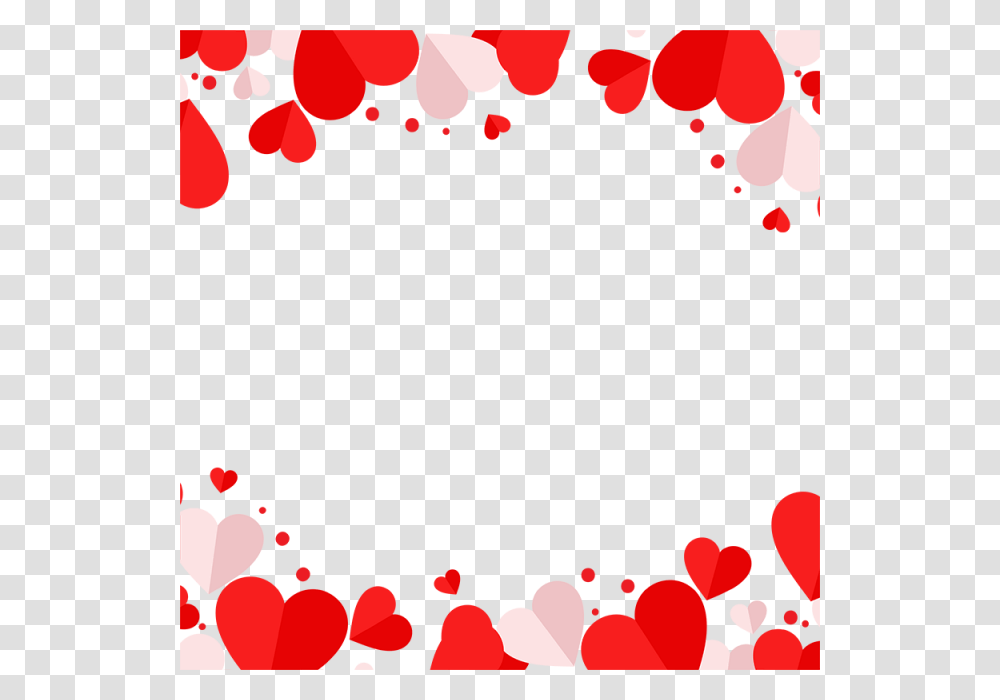 Red And Pink Heart Vector Frame Red Heart Heart Heart, Petal, Flower, Plant, Blossom Transparent Png