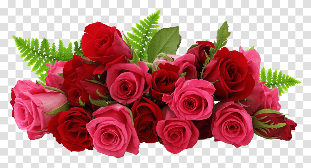 Red And Pink Roses Picture Red Rose Flower Bouquet Transparent Png