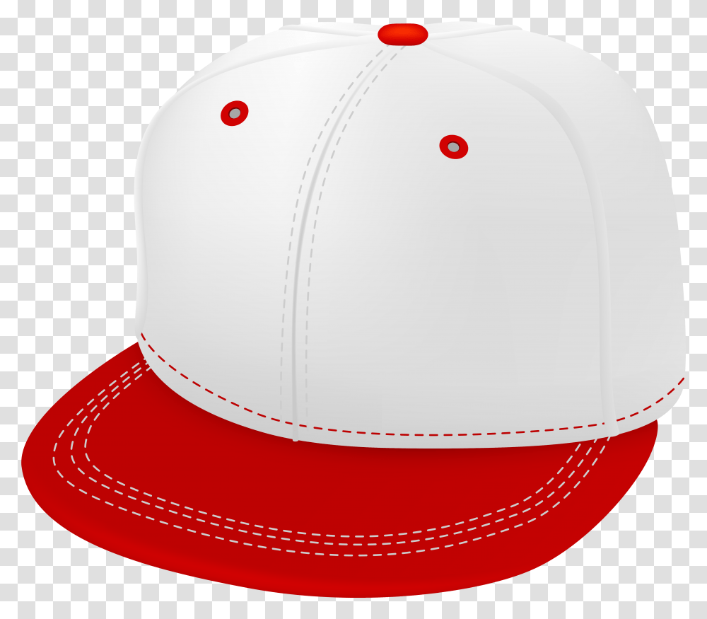 Red And White Cap Clipart Baseball Cap, Apparel, Hat Transparent Png