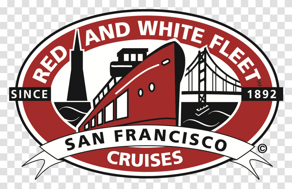 Red And White Fleet San Francisco, Word, Label, Logo Transparent Png