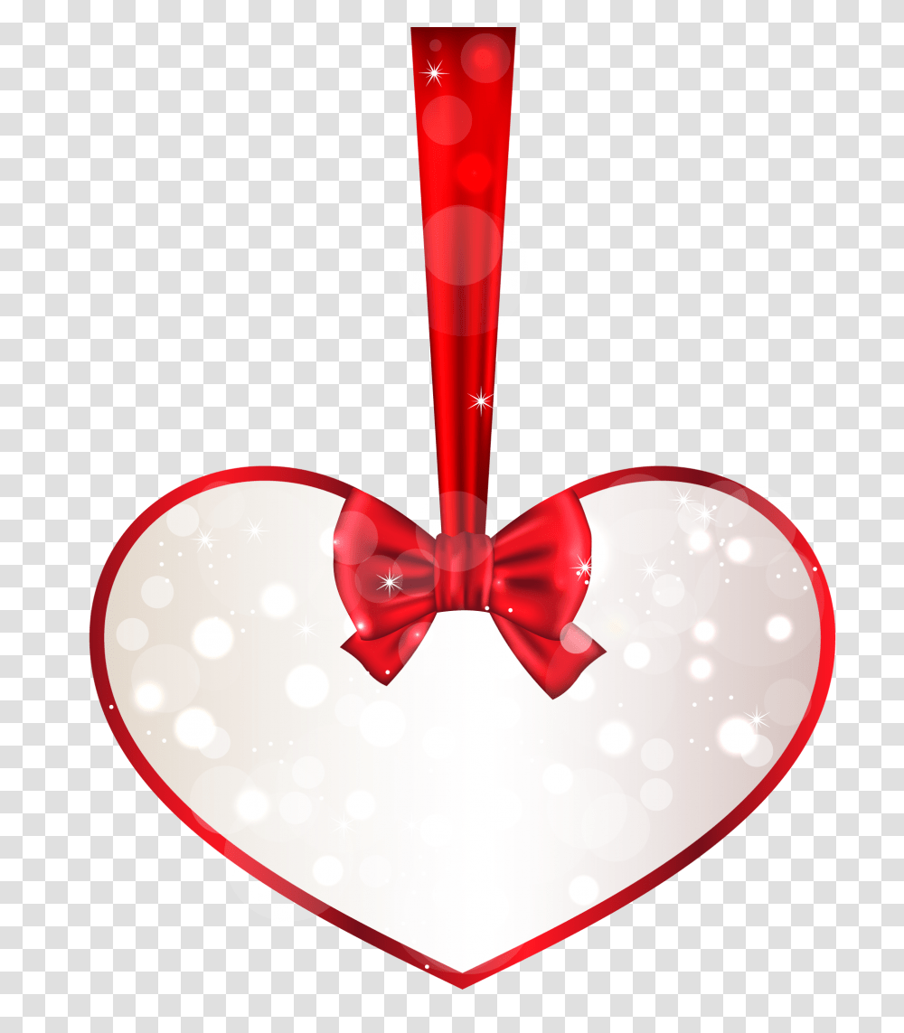 Red And White Heart Decor, Tool, Shovel Transparent Png
