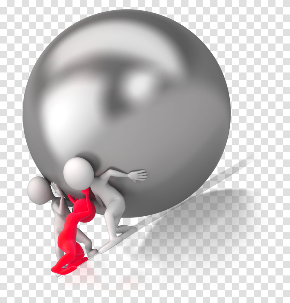 Red And White Man Team Push Ball Illustration, Sphere, Balloon, Accessories, Accessory Transparent Png