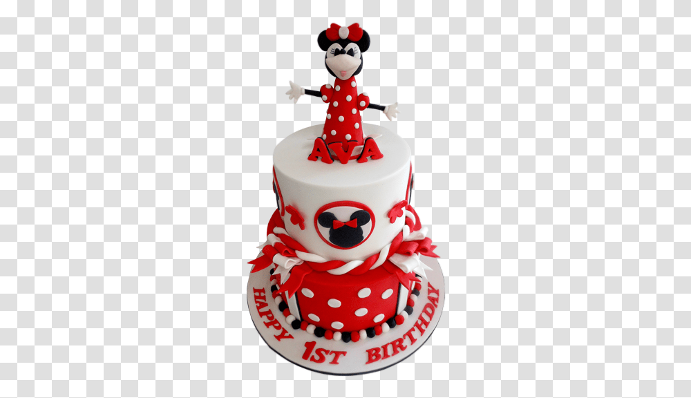 Red And White Minnie Mouse Cake, Dessert, Food, Birthday Cake, Wedding Cake Transparent Png