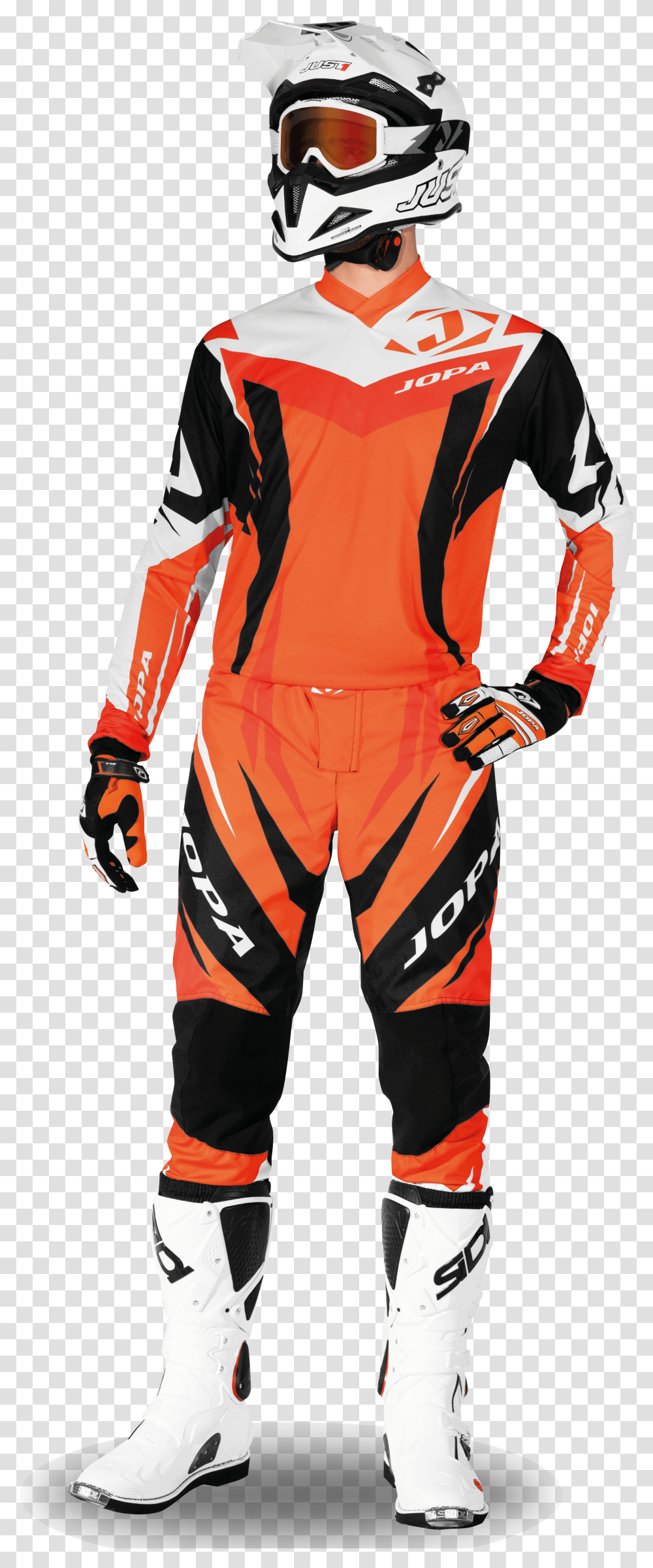 Red And White Motocross Gear Transparent Png
