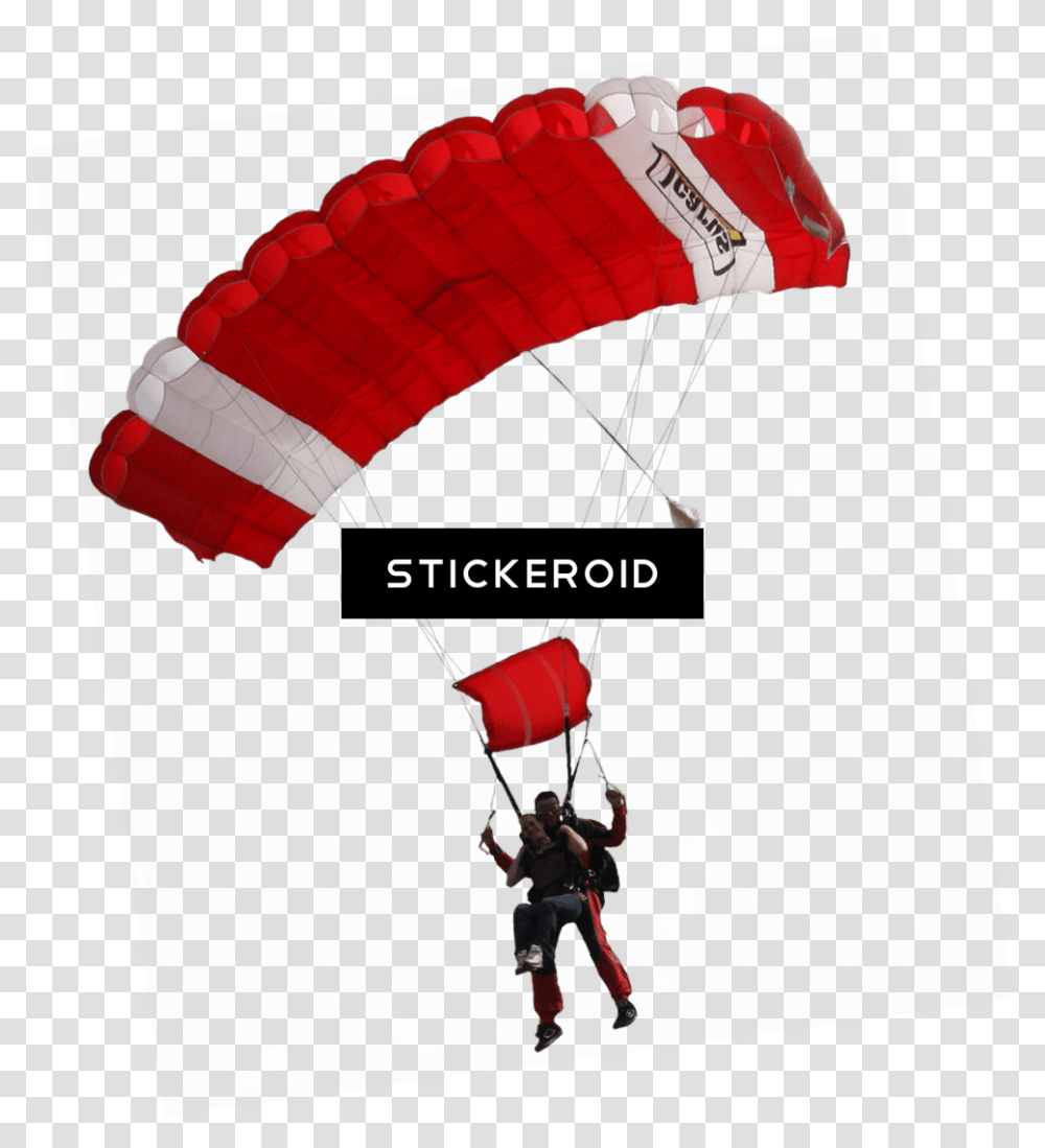 Red And White Parachute Download Skydiving, Person, Human Transparent Png