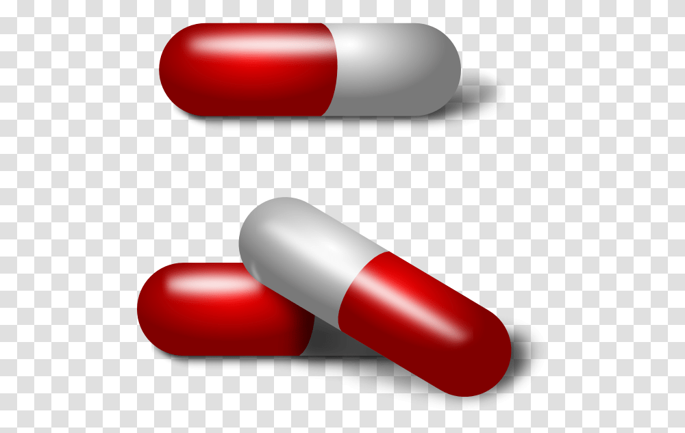 Red And White Pills Clip Art, Capsule, Medication Transparent Png