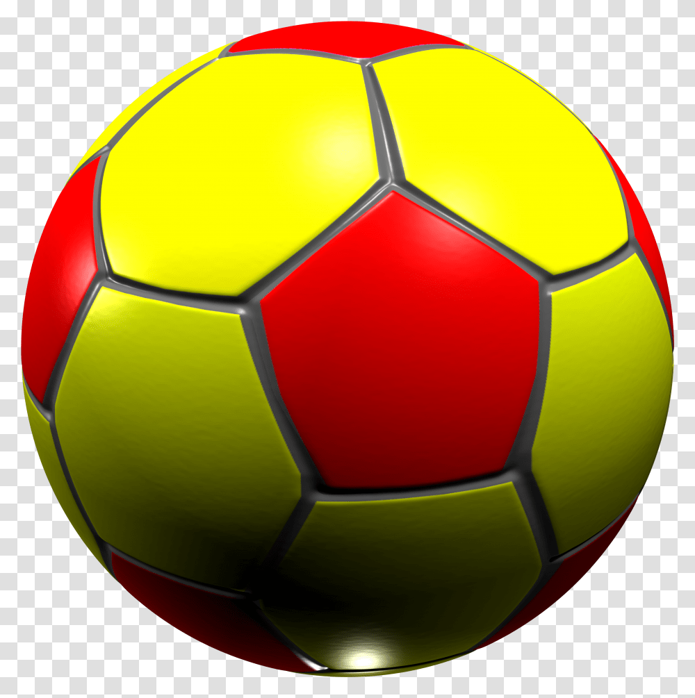 Red And Yellow Football, Soccer Ball, Team Sport, Sports Transparent Png