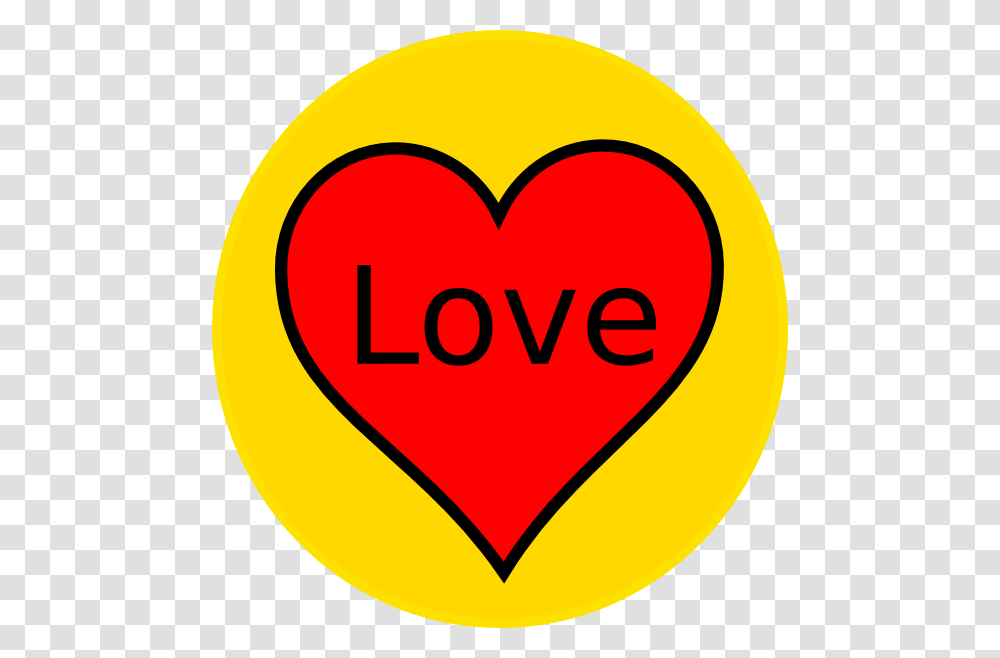 Red And Yellow Heart, Label, Sweets Transparent Png