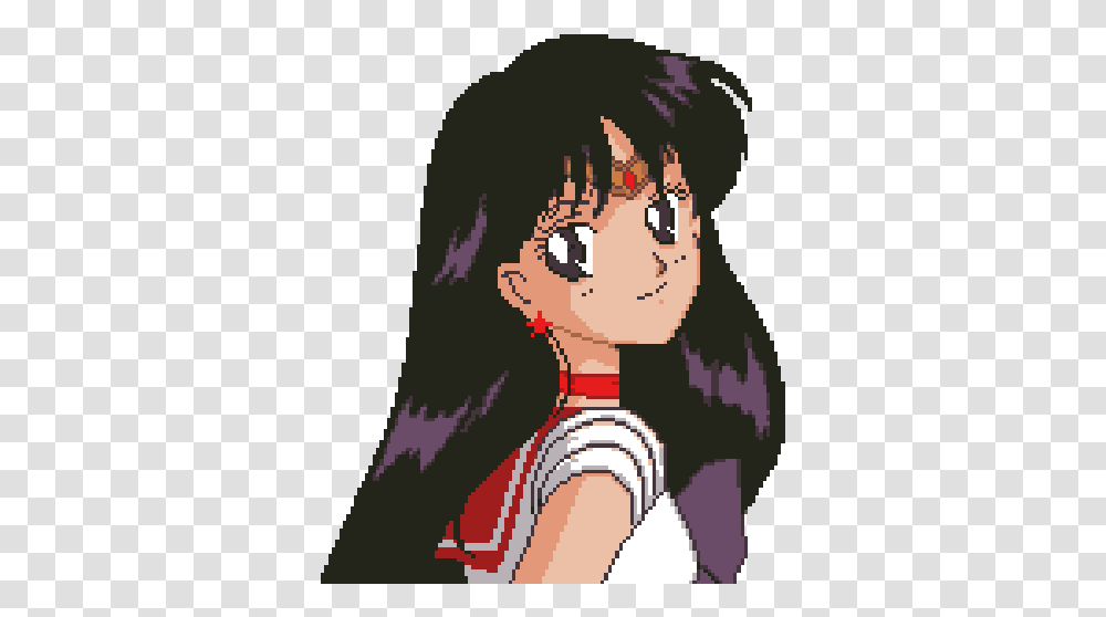 Red Anime Pixel Art Sailor Moon Pixel Anime Gif, Face, Poster, Female, Head Transparent Png