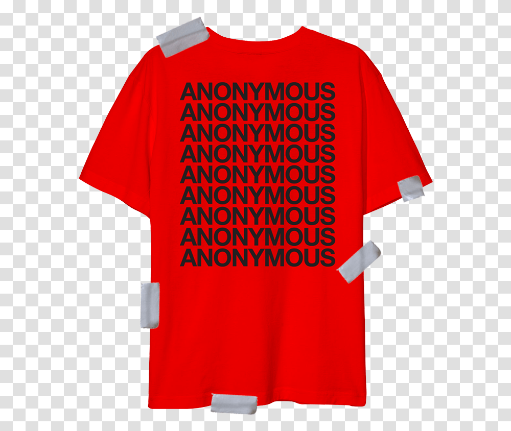 Red Anonymous TeeClass Lazyload Lazyload Fade In Illustration, Apparel, T-Shirt, Sleeve Transparent Png