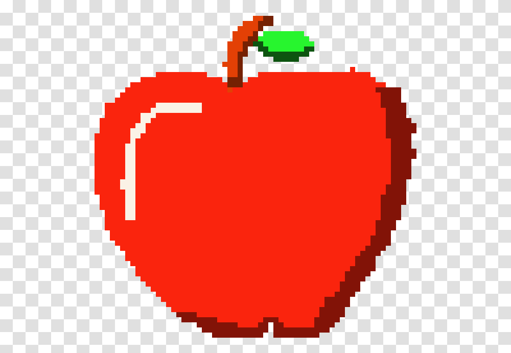 Red Apple Pixel Art Maker Pixel Apple, Plant, Food, Fruit, Construction Crane Transparent Png