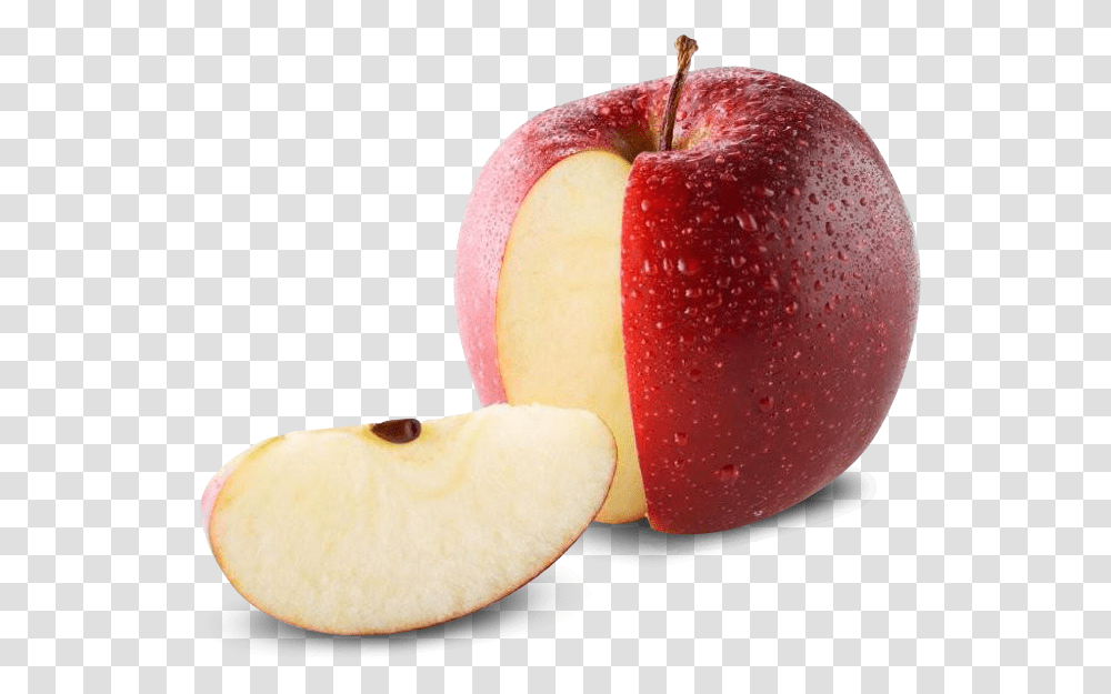 Red Apple Slice, Plant, Fruit, Food, Sliced Transparent Png