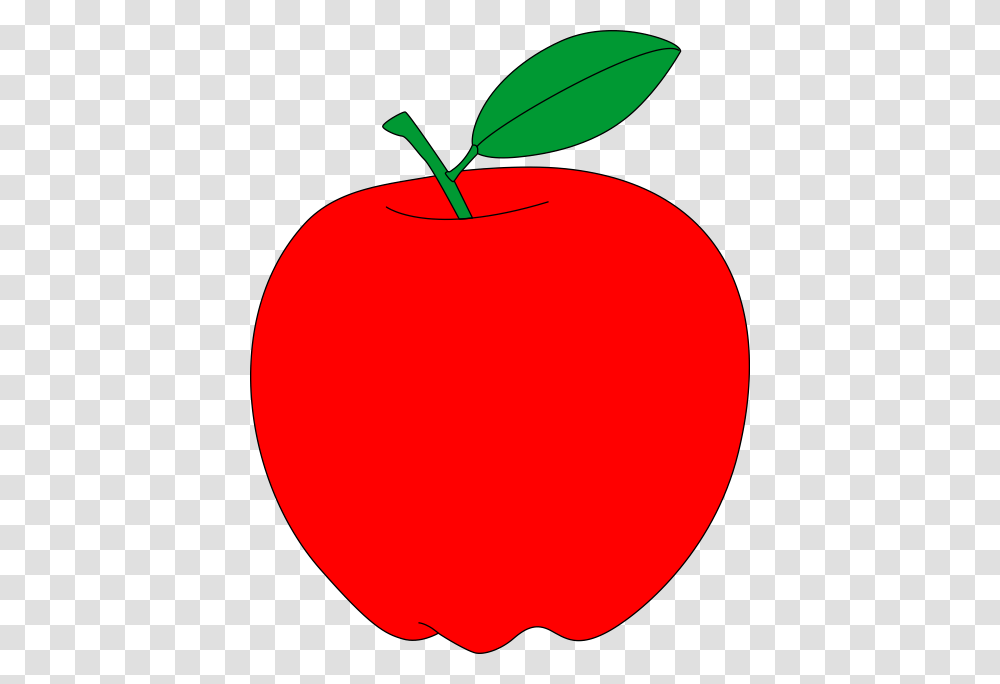 Red Apple With Green Leaf Free Vector Clipart Clipart Red Apple, Plant, Fruit, Food Transparent Png