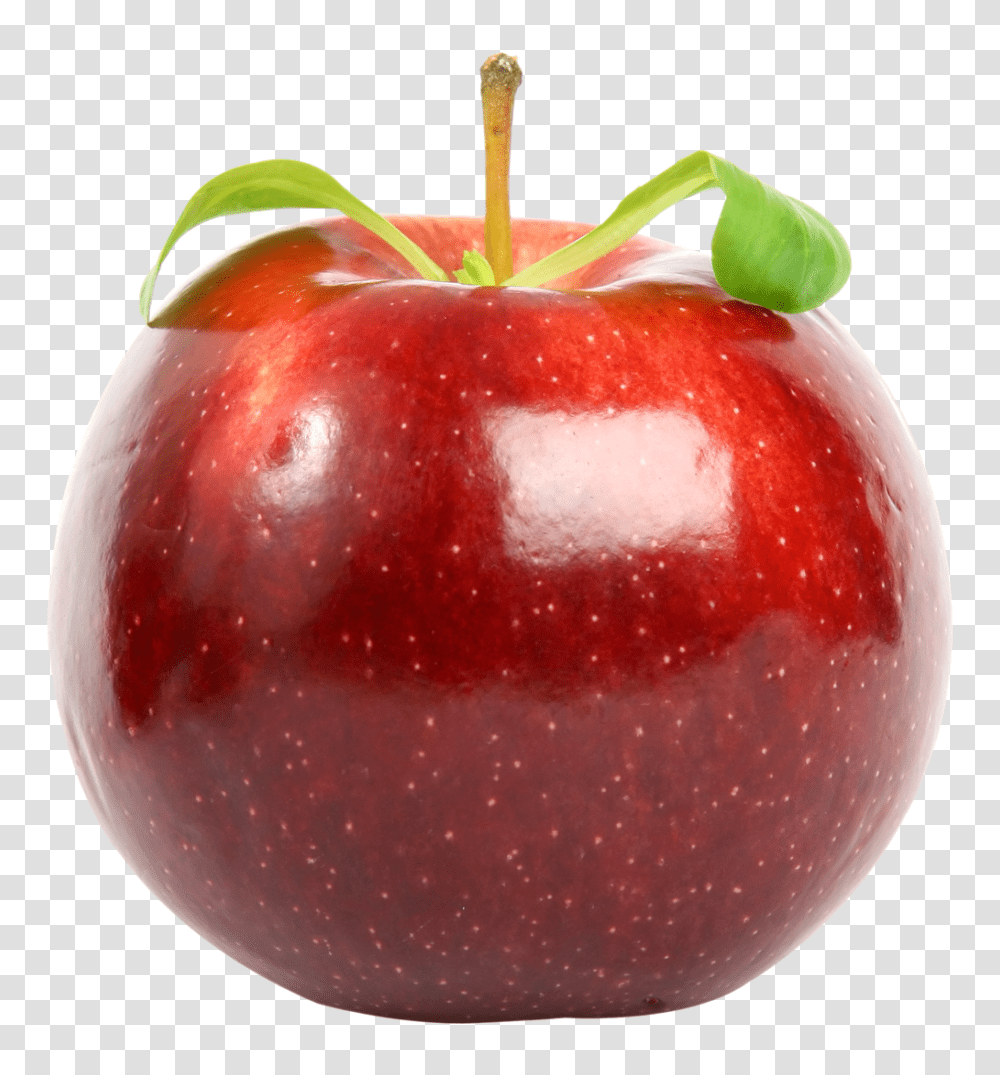 Red Apple With Leaf Image, Fruit, Plant, Food, Vegetable Transparent Png
