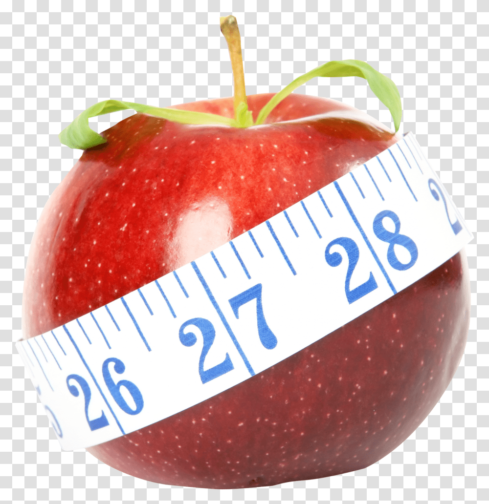 Red Apple With Leaf Image Pngpix Measuring Tape With Apple, Plant, Ketchup, Food, Fruit Transparent Png