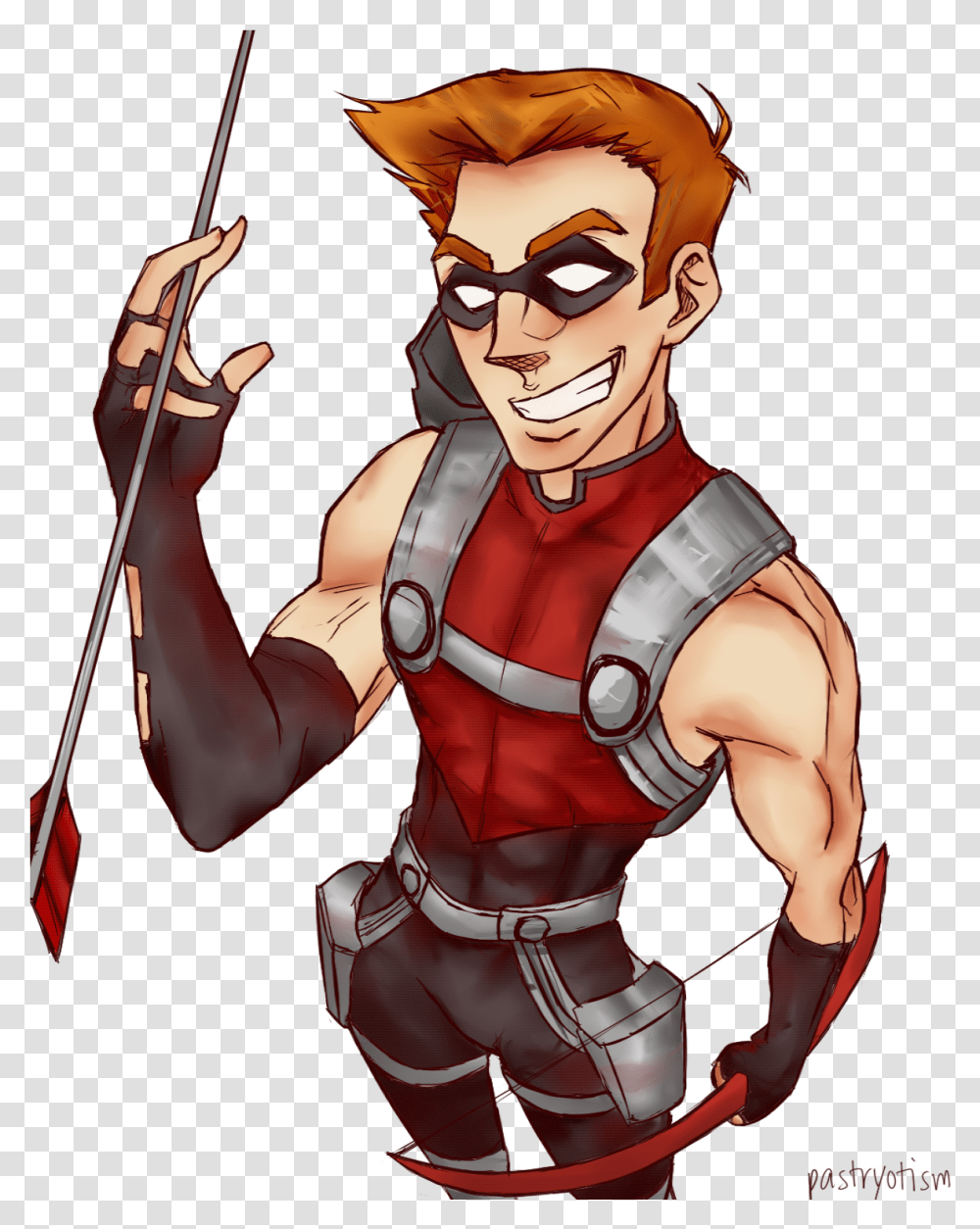 Red Arrow Cartoon Cartoon, Person, Sport, Costume, Archery Transparent Png